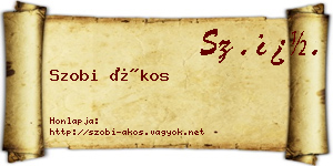 Szobi Ákos névjegykártya