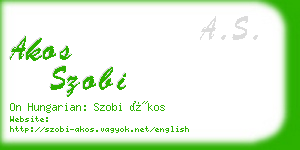 akos szobi business card